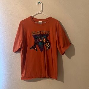 Burnt Orange Seattle Washington T Shirt